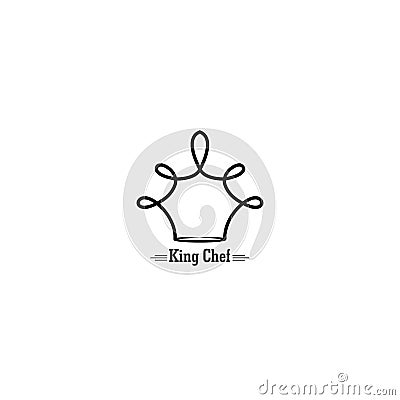 King chef logo. crown king chef mascot for brand your company RGB Vector Illustration
