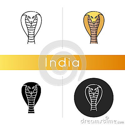 King cobra icon Vector Illustration