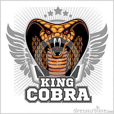 King cobra - mascot template design. Vector illustration. Vector Illustration