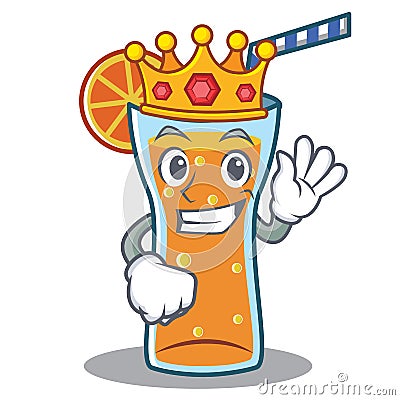 King cocktail character cartoon style Vector Illustration