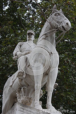 King Constantine I on horseback, statue, Thessaloniki, Greece Stock Photo