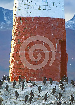 Les eclaireurs lighthouse, ushuaia, argentina Stock Photo