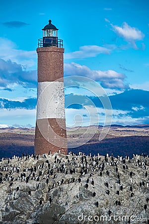 Les eclaireurs lighthouse, ushuaia, argentina Stock Photo