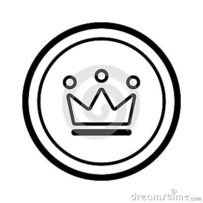 King crown simple icon. Vip symbol. Vector Illustration