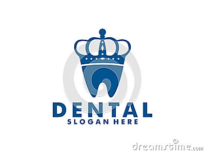 King Dental logo, Crown or Royal Dental logo vector., dental clinic logo design inspiration Vector Illustration