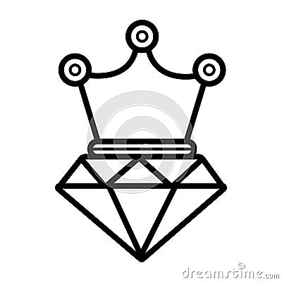 King Diamond icon vector illustration Cartoon Illustration