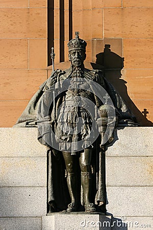 King Edward Statue - Australia Stock Photo