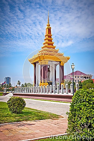 King Father Statue Norodom Sihanouk in Phnom Penh, Cambodia. Stock Photo