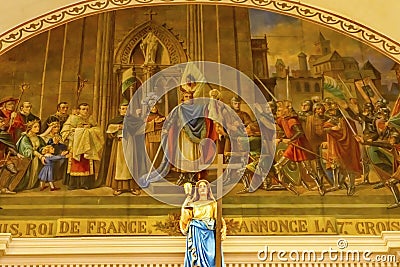 King Fresco Statue Saint Louis Cathedral New Oreleans Louisiana Editorial Stock Photo