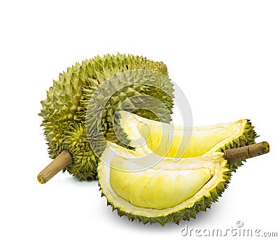 King of fruits, durian isolated on white background Stock Photo