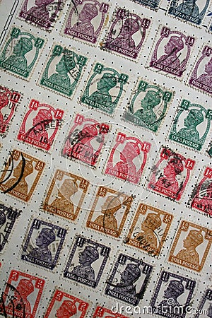 King George VI stamps Editorial Stock Photo