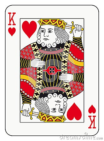 King of hearts Vector Illustration