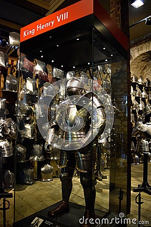 King Henry VIII`s Armour Editorial Stock Photo