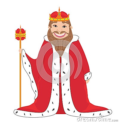 King - isolated drawing Vector Illustration