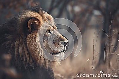 The king of the jungle is the Lion Stock Photo