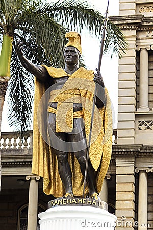 King Kamehameha Statue Stock Photo
