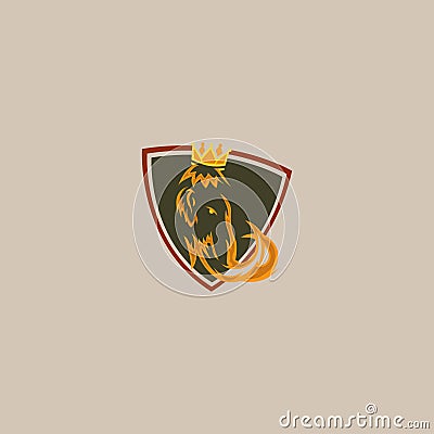 King mammoth icon logo Vector Illustration