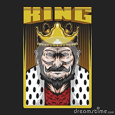 King Man Vector illustration Cartoon Illustration