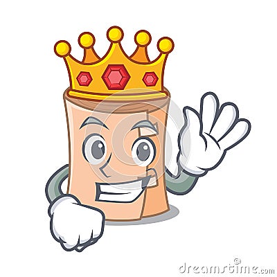 King medical gauze mascot cartoon Vector Illustration