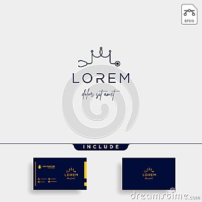 king medical logo design health icon Vector Illustration