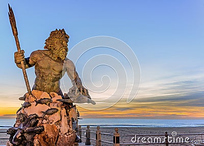 King Neptune at Neptune Park, Virginia Beach Stock Photo