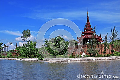 King Palace Mandalay Stock Photo