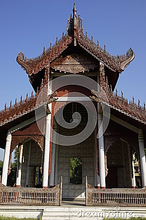 King Palace in Mandalay, Myanmar (Burma) Stock Photo