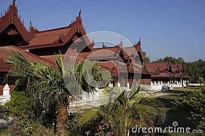 King Palace in Mandalay, Myanmar (Burma) Stock Photo