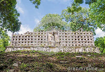 King Palace in Yaxchilan mayan ruins, Chiapas, Mexico Stock Photo