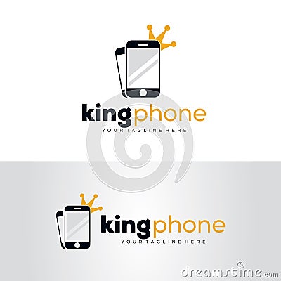 King Phone Logo Design Template Vector Illustration