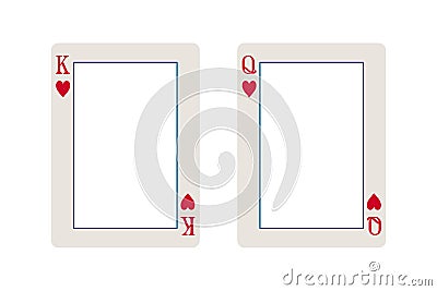 King And Queen Of Hearts Vector Vector Illustration