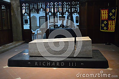 King Richard III tomb Leicester Cathedral Editorial Stock Photo