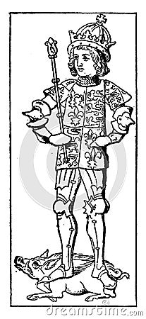 King Richard III, vintage illustration Vector Illustration