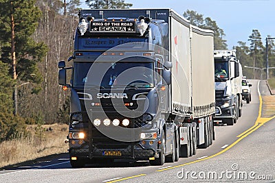 King of the Road Customized Scania Cargo Truck Transport Editorial Stock Photo