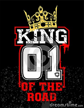 King of the road Vector Illustration