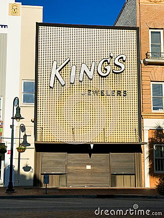 King`s Jewelers on Main Street in Columbia, South Carolina Editorial Stock Photo