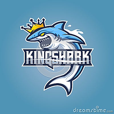 King Shark esport Vector Illustration