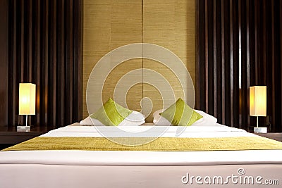 King size bed Stock Photo