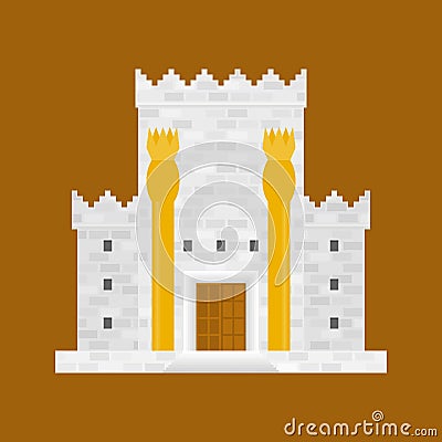 King Solomon`s temple Vector Illustration