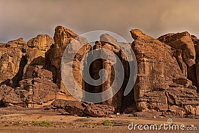 King Solomons pillars Israel Stock Photo