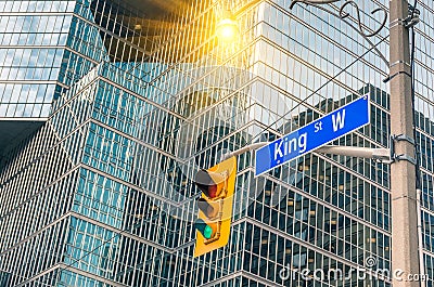 King Street Sign - Toronto downtown Stock Photo