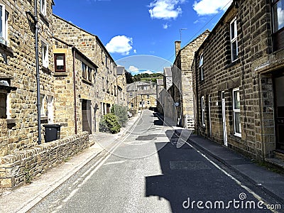 View along, King Street in, Pateley Bridge, Harrogate, UK Stock Photo