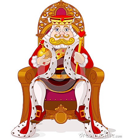 King on the throne Vector Illustration