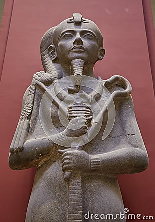 King Tut as Khonsu at the Egyptian Museum Editorial Stock Photo