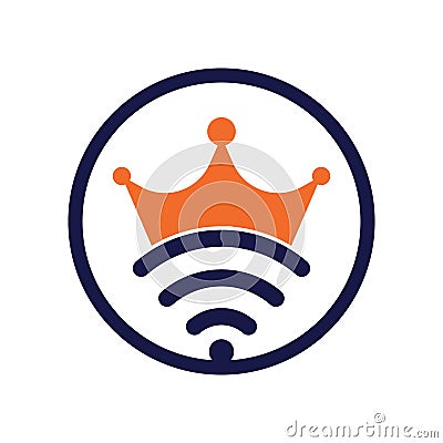 King Wifi Logo template Vector. Vector Illustration