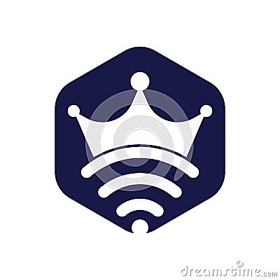 King Wifi Logo template Vector. Vector Illustration