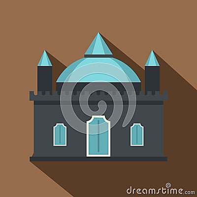 Kingdom palace icon, flat style Vector Illustration