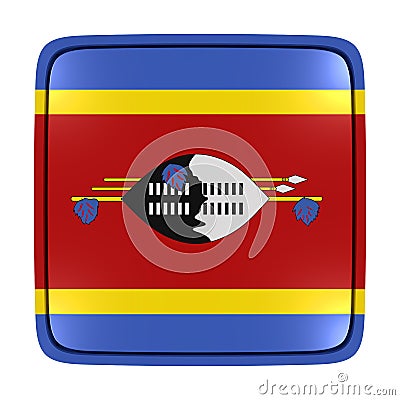 Kingdom of Swaziland flag icon Stock Photo