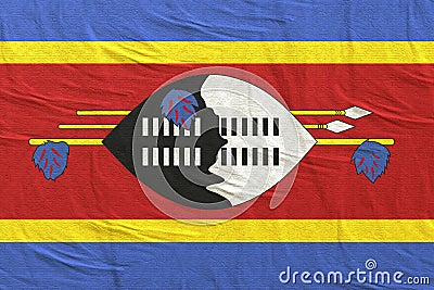 Kingdom of Swaziland flag waving Stock Photo