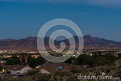 Kingman Cityscape after Sunset Stock Photo